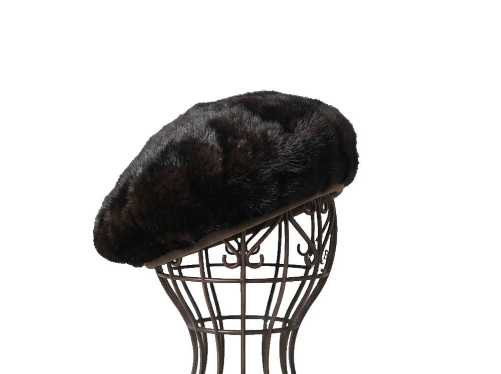 Vintage Bergdorf Goodman Brown Mink Fur Pillbox Vintage Hat